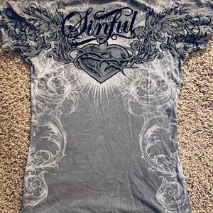 Sinful Tops - Sinful T-Shirt size small Sinful Tops - Sinful T-Shirt size small